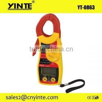 YT-0863 Large Display Electronic Ohms Volt Meter Digital Clamp Meter