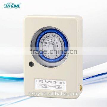 TB35 / T38 Mechanical Timer Din Rail / 110 volt 240 volt timer time switch / with battery without battery