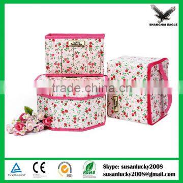 Multi-Function Non-woven Fabric Folding Make Up Cosmetic Storage Bag Box