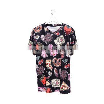 Hot Sale Digital Printing Food Black Plain Tshirt Printer