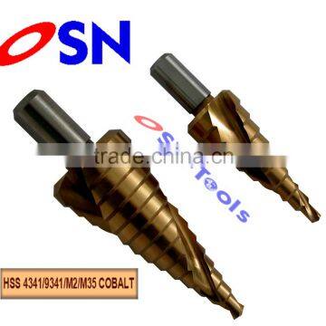 High Quality HSS Step Drill titanium coated