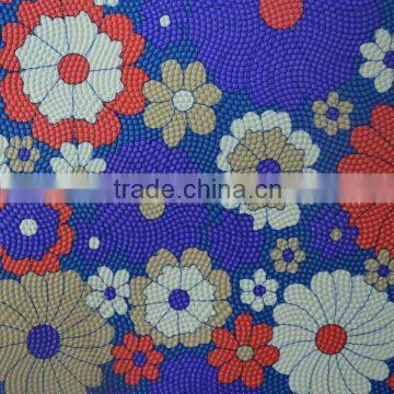Flower pattern fabric leather roll for packaging