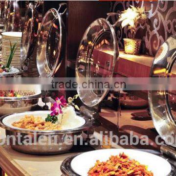 Update International Stainless Steel Chafer, Buffet Round Chafing Dish Food Warmer photo-2