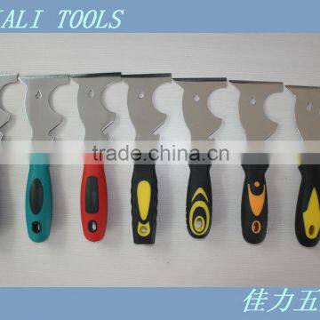 6 in 1 Multifuction putty knife / wall scraper / stainless steel blade