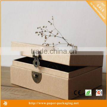 DW-G120High Grade Kraft Cantaining Box and Jewelry Box With a Lock Supplier's Choice photo-4