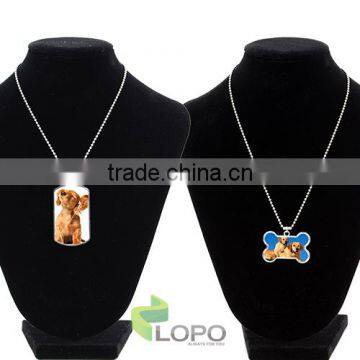 Lovely sublimation printable customed blank metal Dog Tag