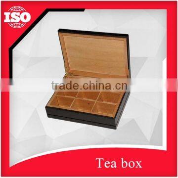 High-end wooden tea packing case with departments for sale