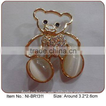 Brooch Pins Fashion Korea Bear Rhinestone Brooch