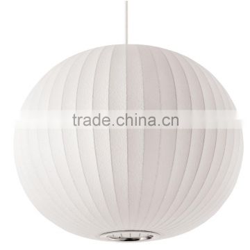 White Ball Pendant Lamps with Natural Silk Material for Study Room / Living Room / Homes