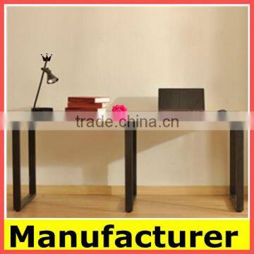 hot sale modern Steel-Wood Furniture design,Steel-Wood Double computer desk /table