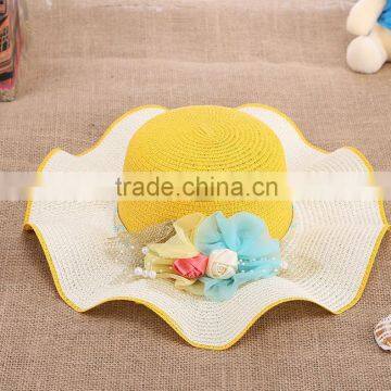 Promotion Ladies Flower Sombrero Hat,Straw Hat Beach Hat For Women photo-3