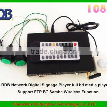 RDB Network Digital Signage Player full hd media player support FTP BT Samba Wireless Function DS009-44