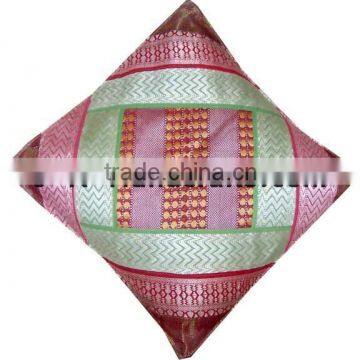 Ethnic Indian Antique Silk Sari Brocade Cushion Cover