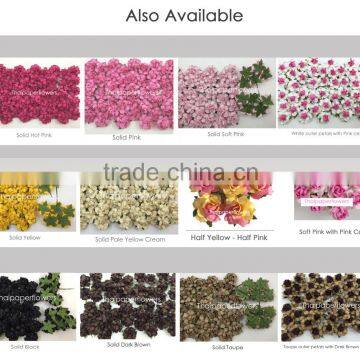 Cream, Small Handmade Mulberry Paper Flower, Wedding Party, Scrap-booking Crafts, Wholesale photo-4