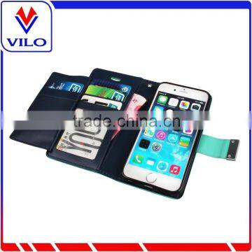 New Arrival Fancy Protective Case Wallet Case With Card Holder For iPhone 6 Case