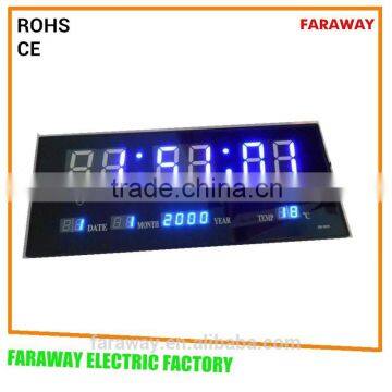2" Blue Led Alarm Clock With Temperature, Date photo-2