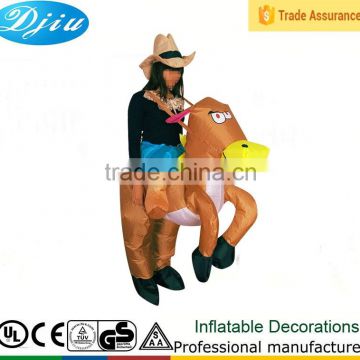 DJ-CO-105 Adult popular Party inflatable horse riding costume