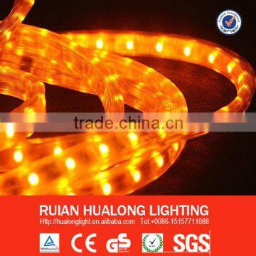 2014 New Design High quality Led Flat 3 wires Soft Rope Light for room orange color