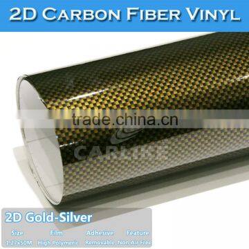 SINO Brand High Stretch Gold 2D PVC Material Car Wrap Carbon Fiber Sticker photo-2