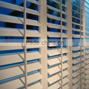 Manual faux window wooden blinds