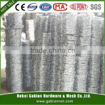 2015 hot sale 2.5mm core wire dia Barbed Wire(Anping factory, ISO, SGS Quality)