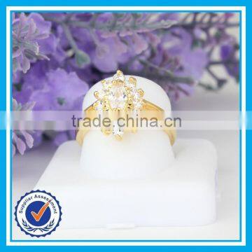 Artificial Crystal Gold Ring Necklace 2pcs Set Women Bijoux Accessories 2015 photo-3