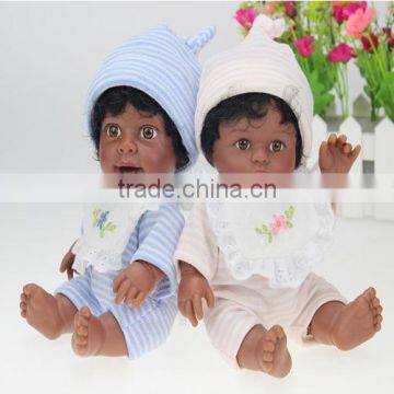 10''soft Silicon mini baby doll twins Reborn baby doll full Vinyl birthday gift