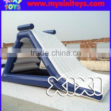 Aquatic inflatable slide floating for water park