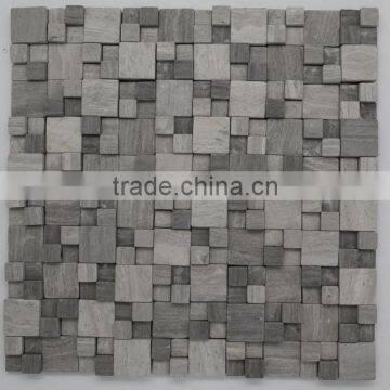 Wooden Marble Mosaic, marble stone mosaic