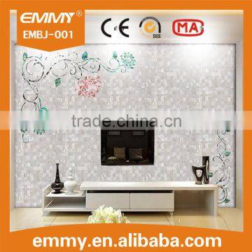 newest nature mother of pearl shell maber mosaic for TV/sofa wall tile