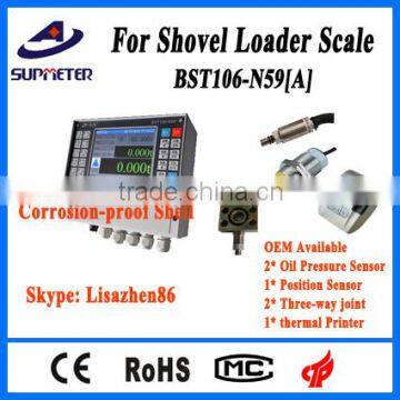 weighing indicator for shovel loader