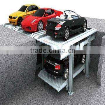 Pit type urban car parking system