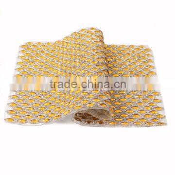 Crystal AB Resin Rhinestones Self ADHESIVE SHEET or Hotfix to Fabric Rhinestone Decor Mesh Roll for Wedding 24*40cm Bling Trim photo-3