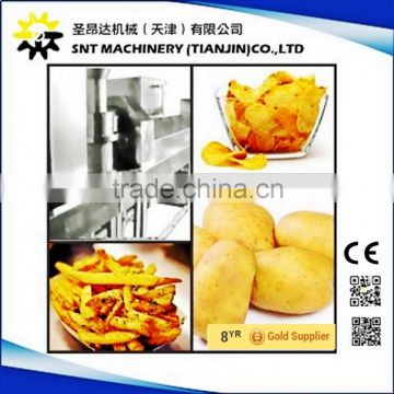 Industrial dual-use auto-fried french fries & potato chips production line/manufacturing plant