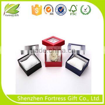 single paper watch box with clear pvc window