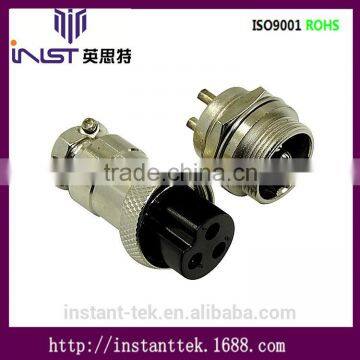 INST GX19 5pin metal srcew waterproof airplug connector