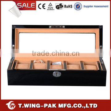 Acrylic Decorative Popular Wooden Watch Displays Boxes For 5 Watches photo-5