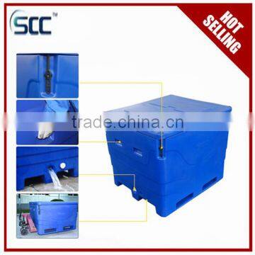 600Ltr PE storage tanks, Plastic Roto fish tanks, PU insulation fish tanks