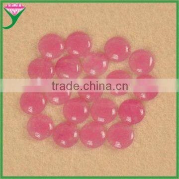 AAA quality 8mm round flat back cabochon pink glass