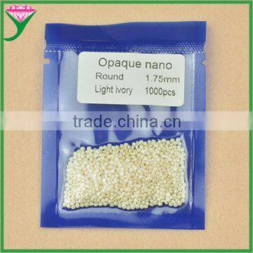 High quality aaa grade loose round brilliant cut opaque nano gem stone synthetic ivory