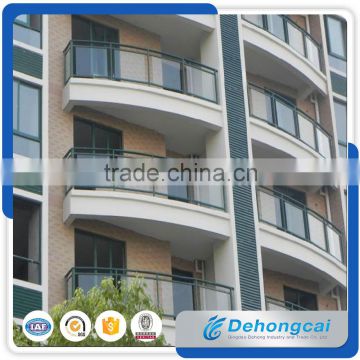 Hot Galvanized Residential Commercial Decorative Wrought Iron Glass Fence