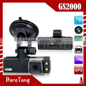 High quality car blackbox camera recorder with 2.7 inch LCD GS2000