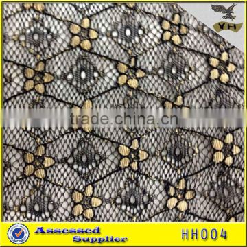 nylon gold lace fabric in fashion design