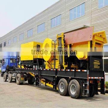 Widely used tire type mobile jaw crusher station