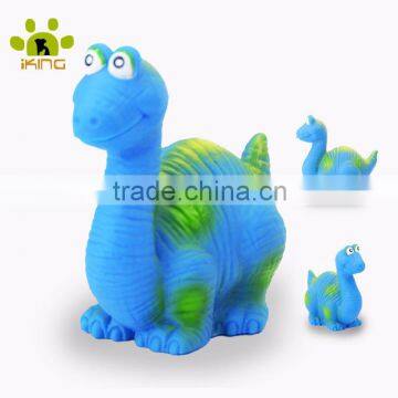 Pet toys for squeaker animal shape soft vinyl ball blue special dinosaur shape dog toys customs dog toys