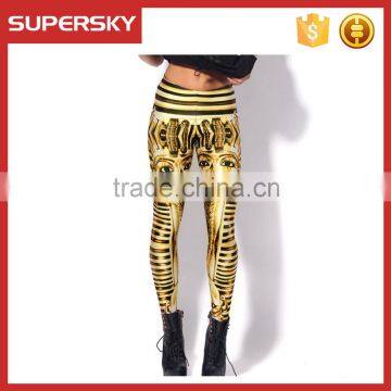 V-874 New Design Women Cartoon Frozen Digital Printed Leggings Tie Dye Sublimated Women Legging