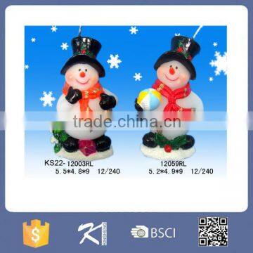 Cute home decoration Christmas snowman shape art candle