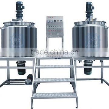 Double Jacketed Blending/Mixing Tank with Mixer and Emulsion Homogenizer