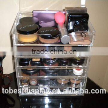 2016 new elegant custom large acrylic makeup organizer china factory