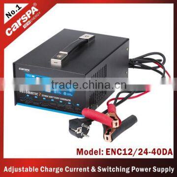 Automatic 7 stage battery charger with digital display - 12/24V 40A